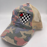 NEW Love Racing Women's Ponytail Hats