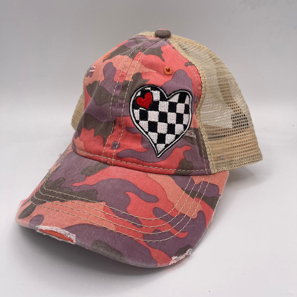 NEW Love Racing Women's Ponytail Hats