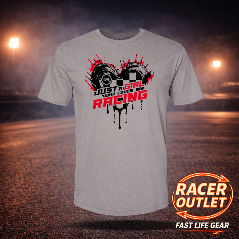 Just a Girl Who Loves Racing™ Women’s Tee | Fast Life Gear