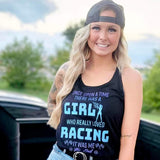 Girl Who Really Loves Racing Tank Top